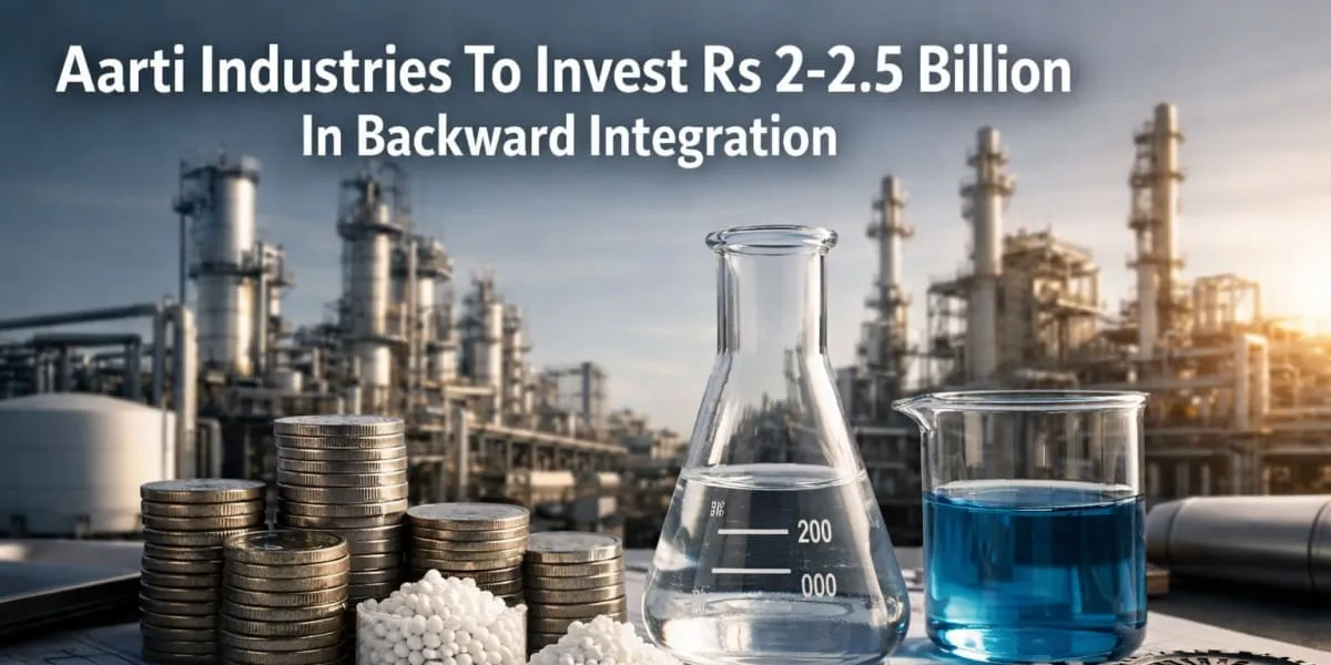 Aarti Industries To Invest Rs 2-2.5 Billion In Backward Integration