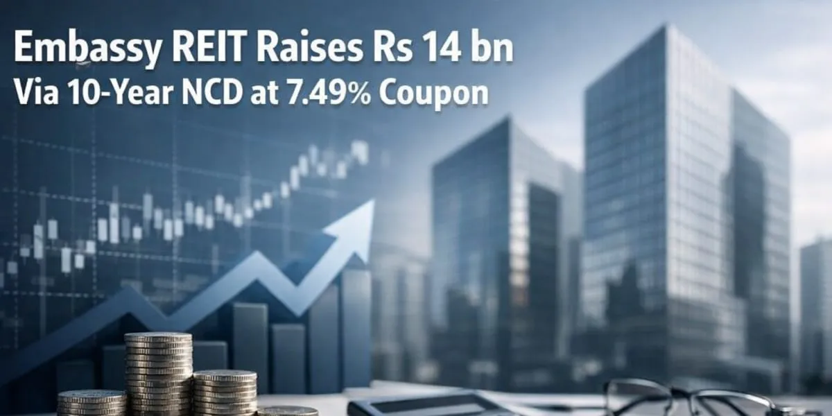 Embassy REIT Raises Rs 14 bn Via 10-Year NCD at 7.49 per cent Coupon