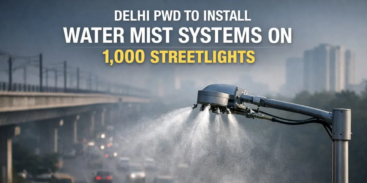 Delhi PWD To Install Water Mist Systems On 1,000 Streetlights