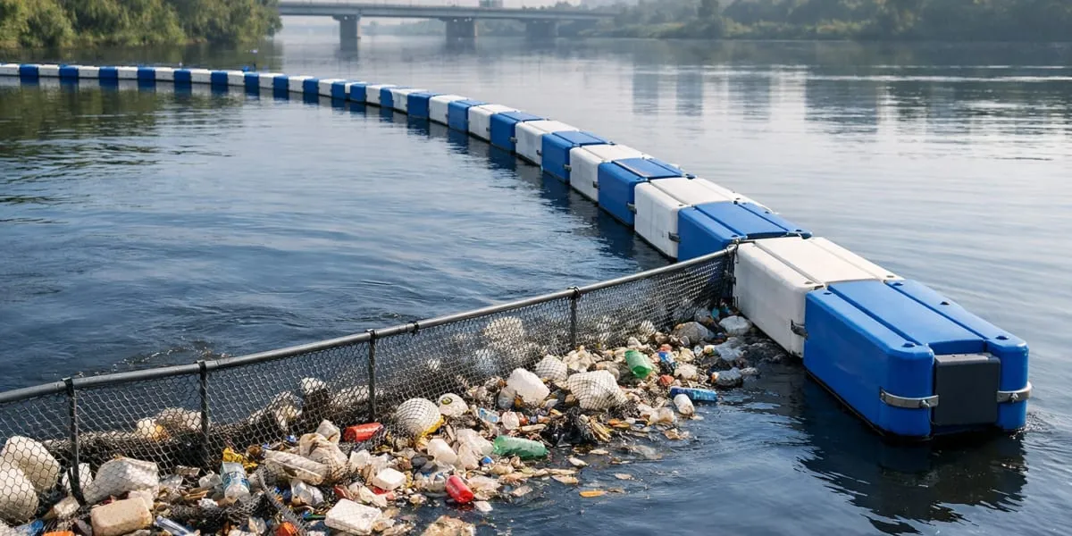 Floating Pontoons To Block Waste From Entering Yamuna