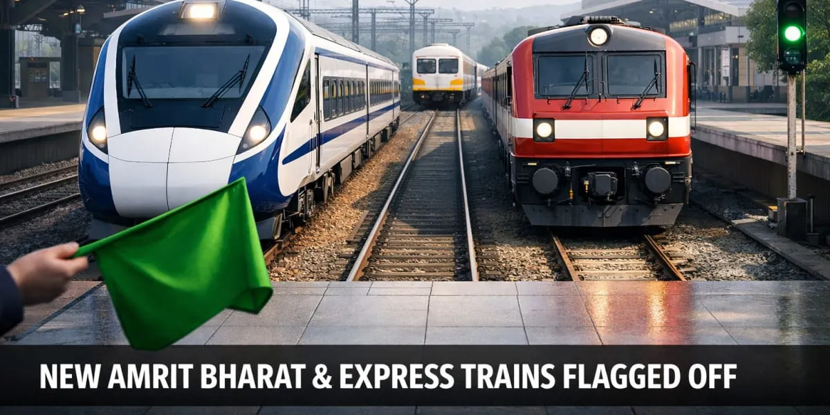 Prime Minister Flags Off New Amrit Bharat And Express Trains
