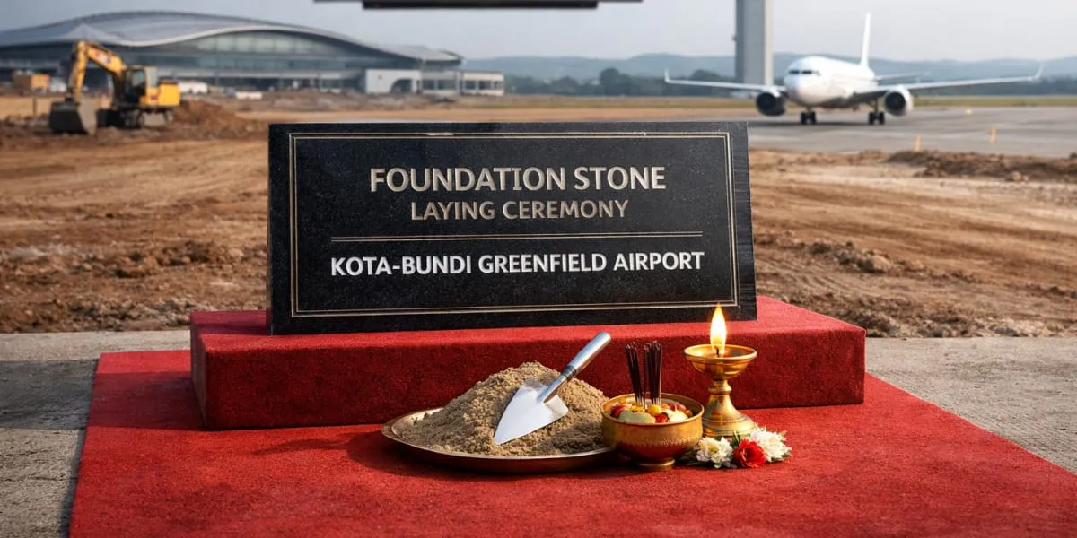 PM Lays Foundation Stone For Kota-Bundi Greenfield Airport