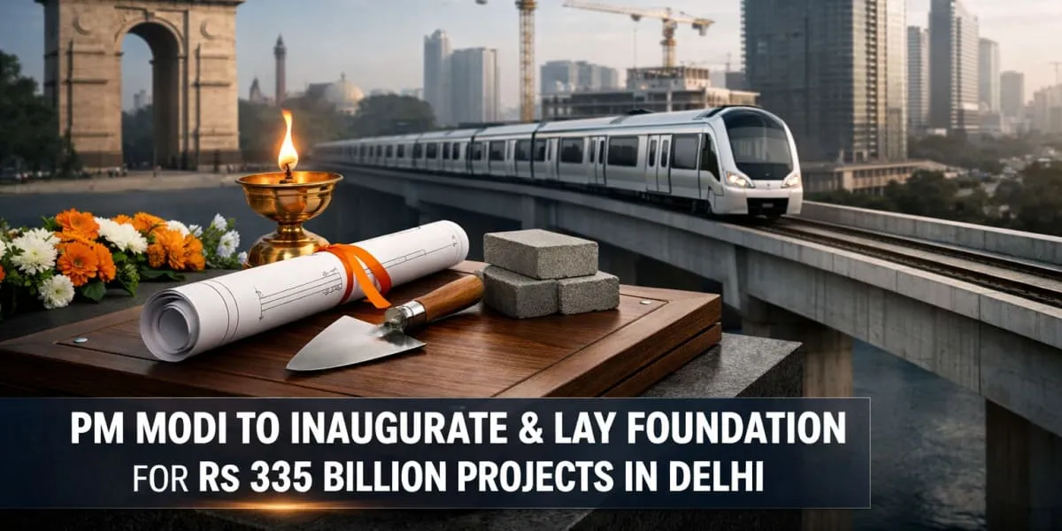 PM Modi To Inaugurate And Lay Foundation For Rs 335 Billion Projects In Delhi
