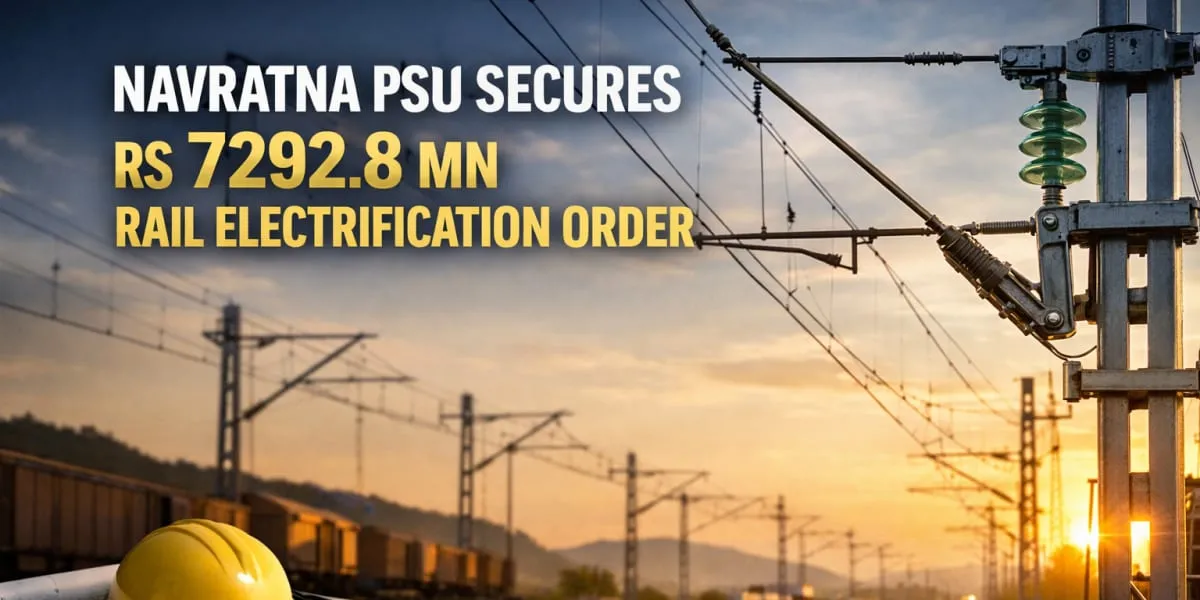 Navratna PSU Secures Rs 7292.8 mn Rail Electrification Order