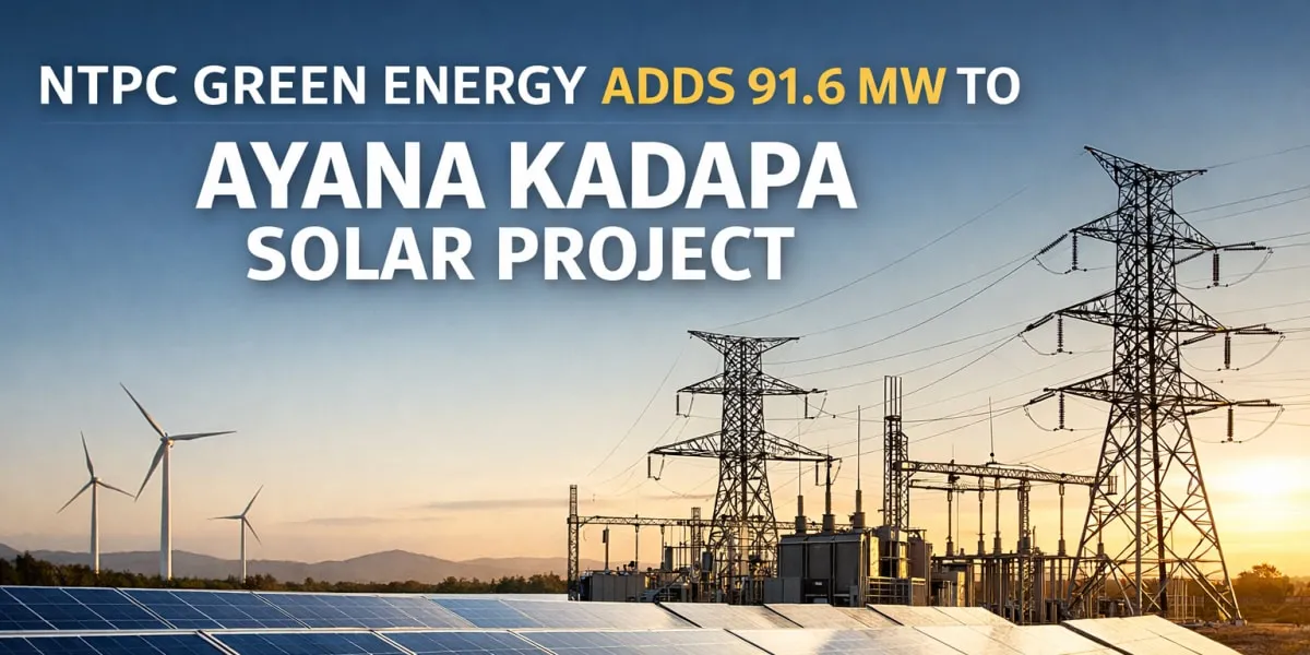 NTPC Green Energy Adds 91.6 MW to Ayana Kadapa Solar Project