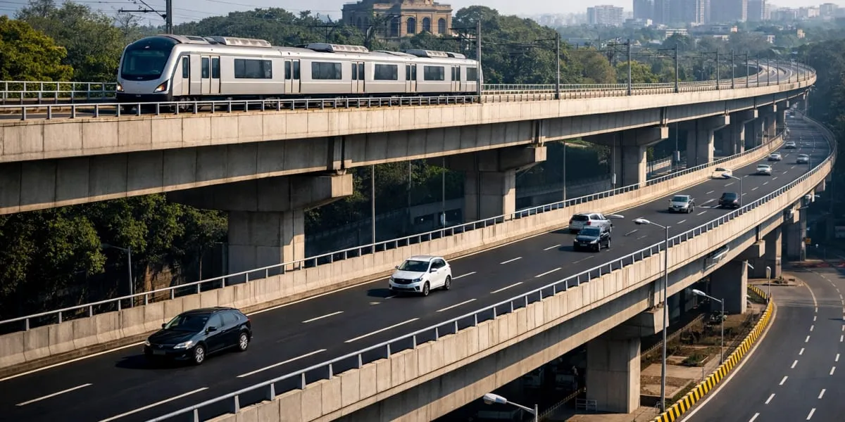 Fadnavis Opens Double-Decker Flyover Near SPPU