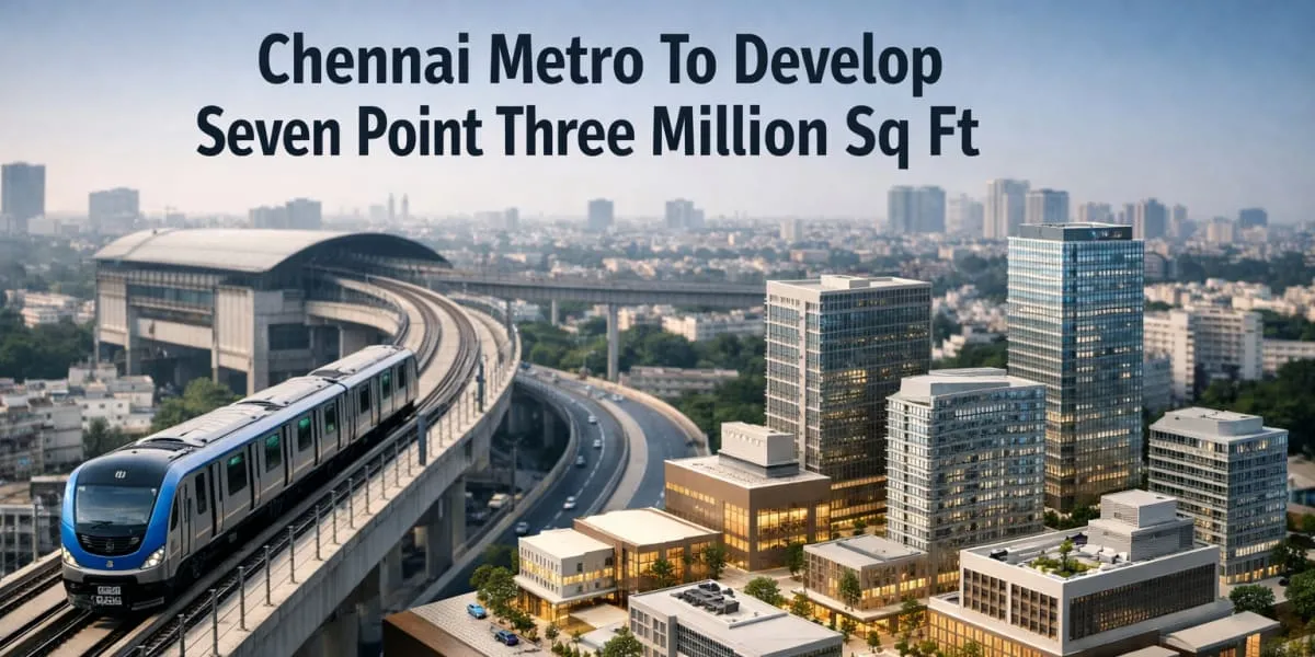 Chennai Metro To Develop Seven Point Three Million Sq Ft