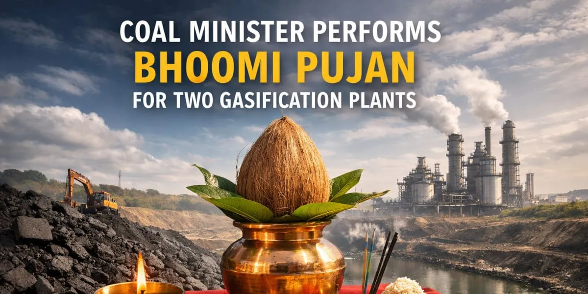 Coal Minister Performs Bhoomi Pujan For Two Gasification Plants