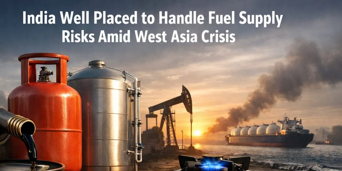 India Well Placed to Handle Fuel Supply Risks Amid West Asia Crisis