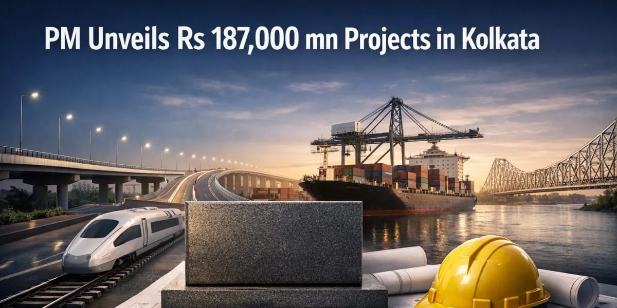 PM Unveils Rs 187,000 mn Projects in Kolkata