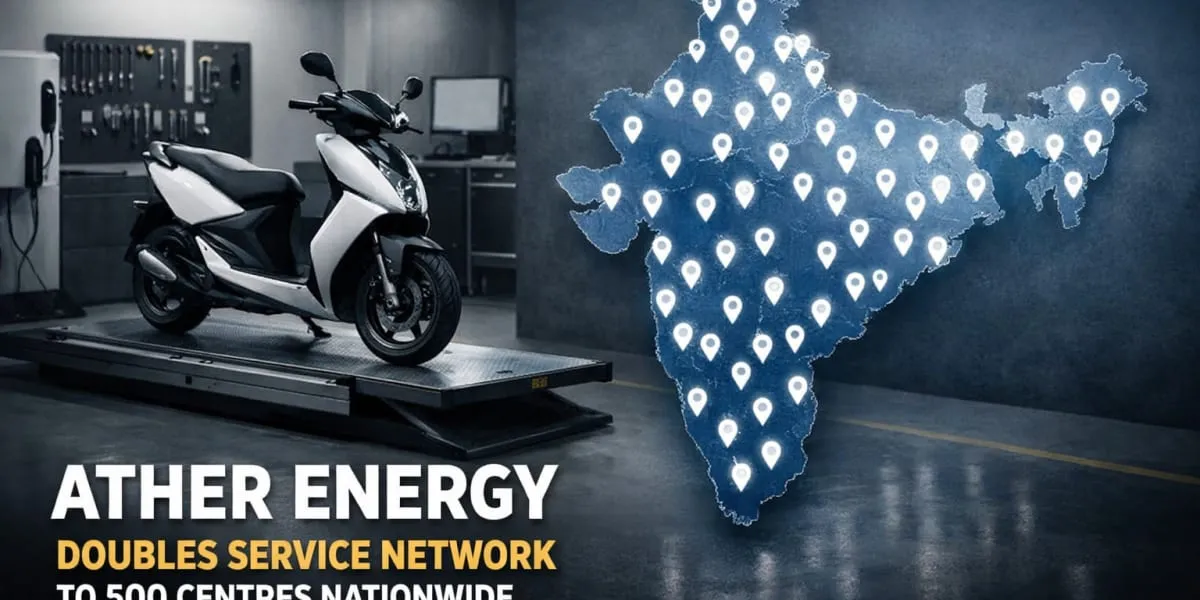 Ather Energy Doubles Service Network To 500 Centres Nationwide