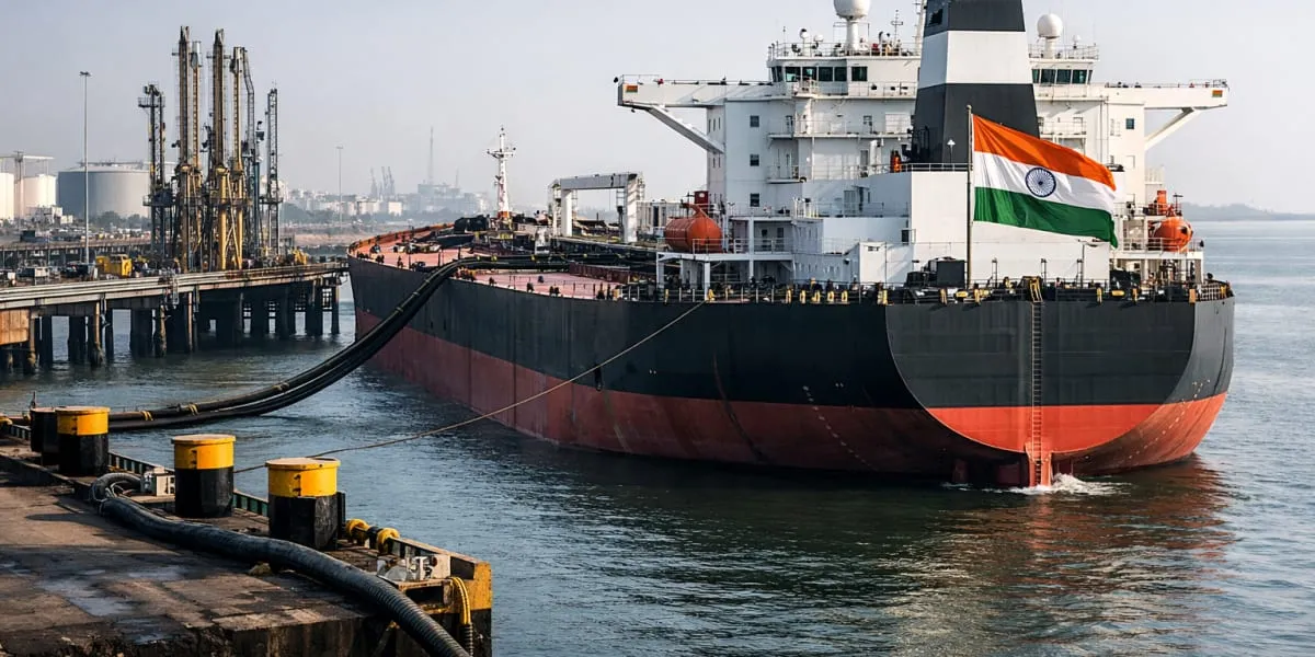 Indian Vessel Carrying 80,000 Metric Tonnes Of Crude Arrives In Gujarat