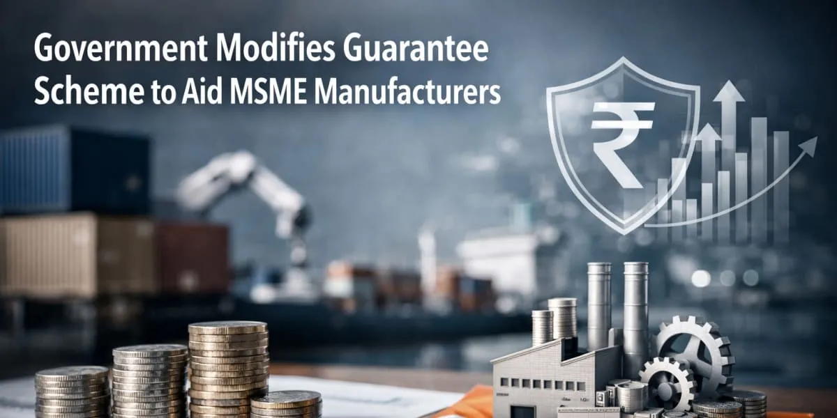 Government Modifies Guarantee Scheme To Aid MSME Manufacturers