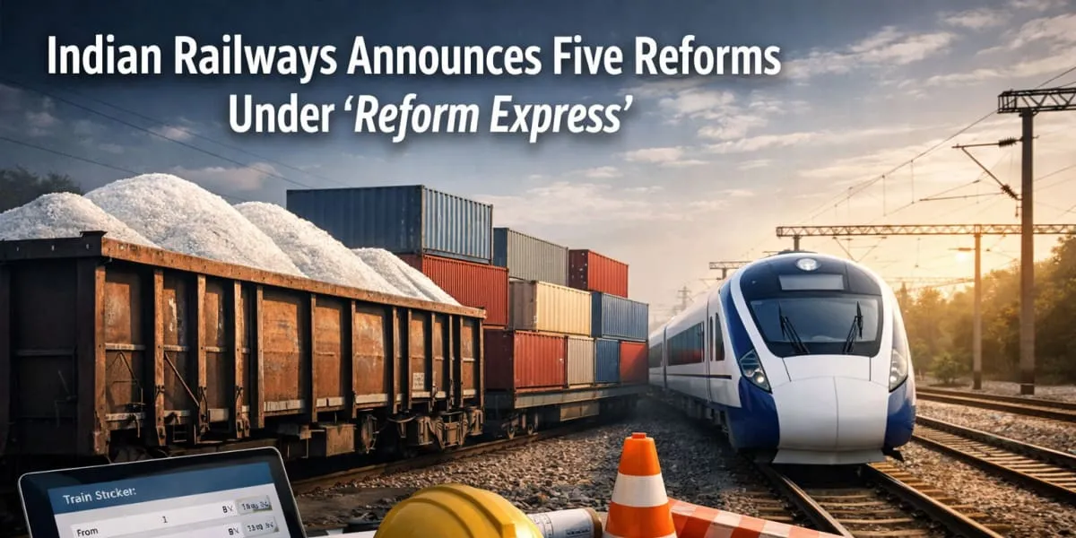 Indian Railways Announces Five Reforms Under Reform Express