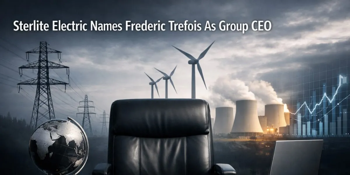 Sterlite Electric Names Frederic Trefois As Group CEO