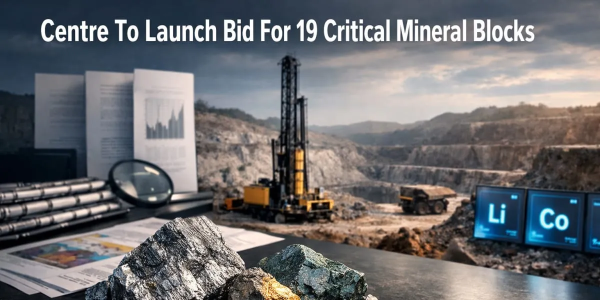 Centre To Launch Bid For 19 Critical Mineral Blocks