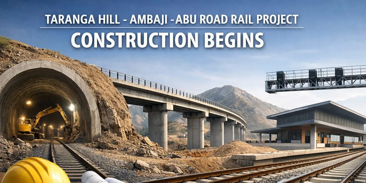 Taranga Hill Ambaji Abu Road Rail Project Construction Begins