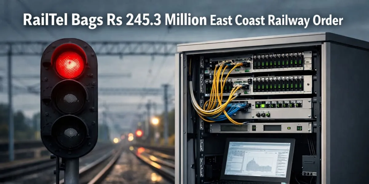 RailTel Bags Rs 245.3 Million East Coast Railway Order