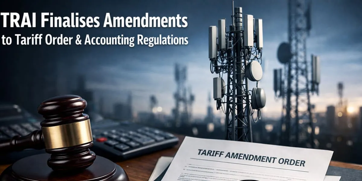 TRAI Finalises Amendments to Tariff Order and Accounting Regulations