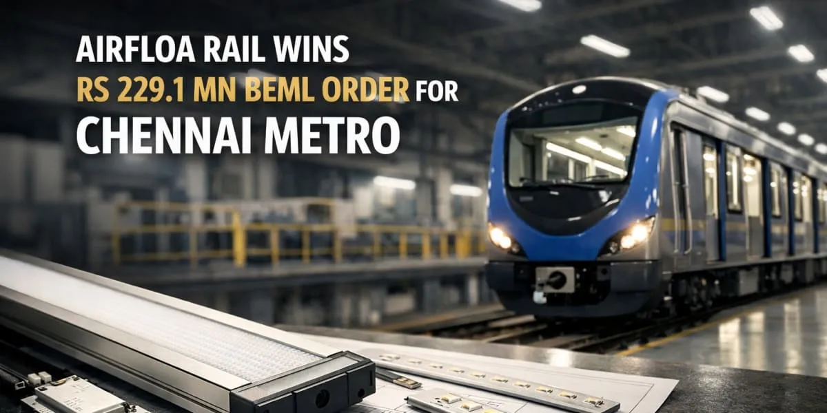 Airfloa Rail Wins Rs 229.1 mn BEML Order For Chennai Metro