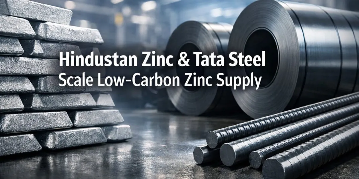 Hindustan Zinc and Tata Steel Scale Low-Carbon Zinc Supply