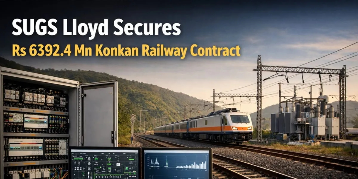 SUGS Lloyd Secures Rs 6392.4 mn Konkan Railway Contract