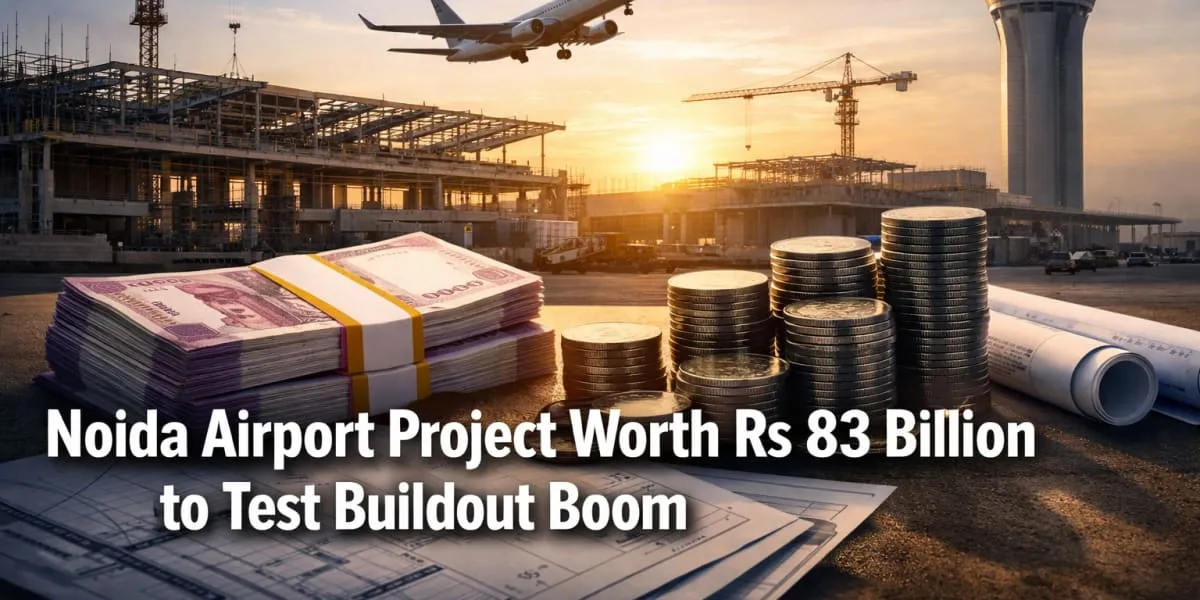 Noida Airport Project Worth Rs 83 Billion to Test Buildout Boom