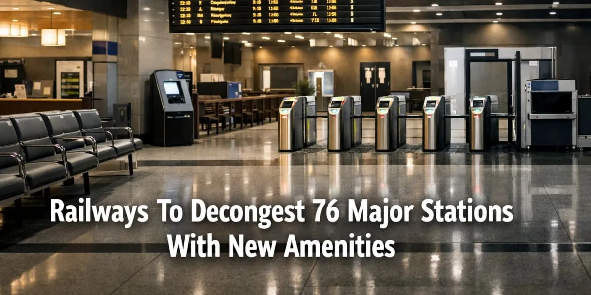 Railways To Decongest 76 Major Stations With New Amenities