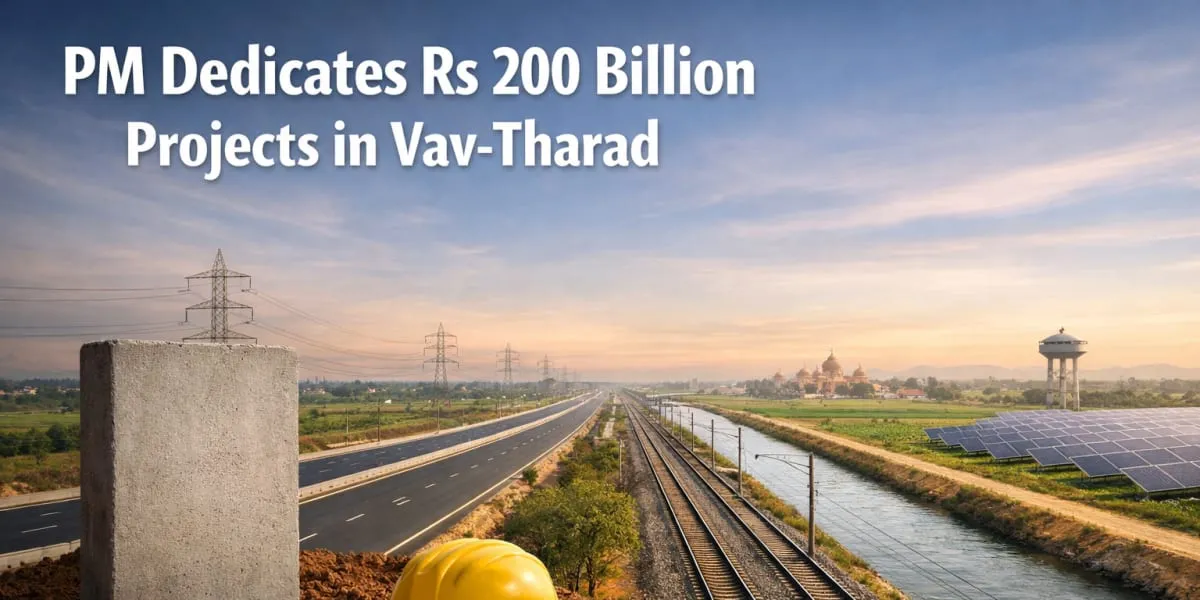 Prime Minister Dedicates Rs 200 Billion (bn) Projects In Vav-Tharad
