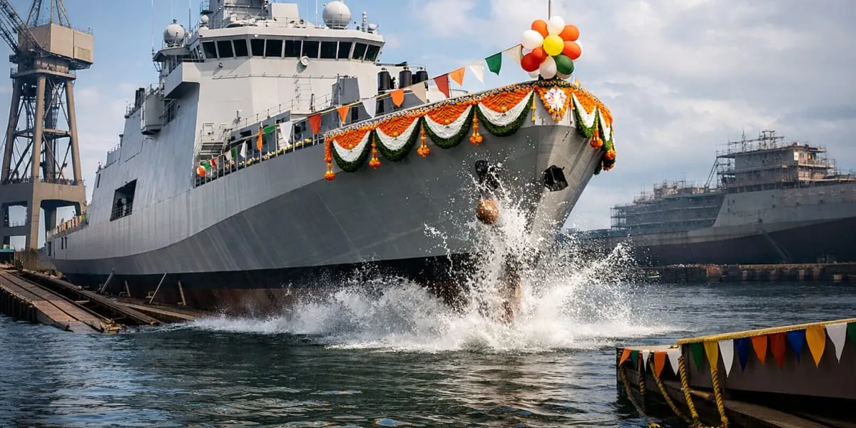 Next Generation Offshore Patrol Vessel Shachi Launched At GSL Goa
