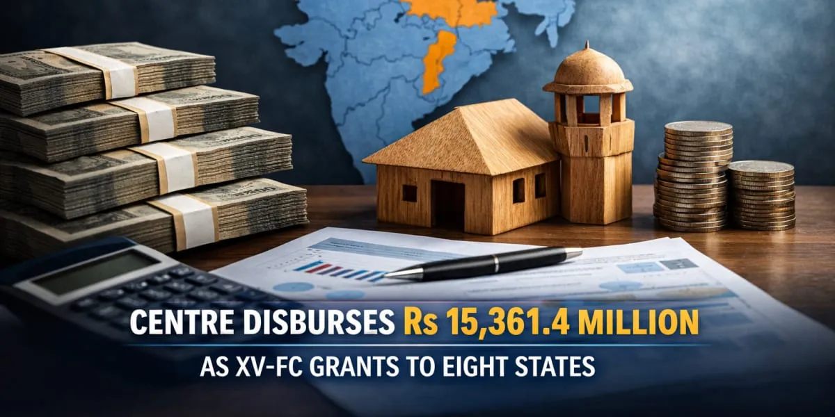Centre Disburses Rs 15,361.4 Million As XV-FC Grants To Eight States