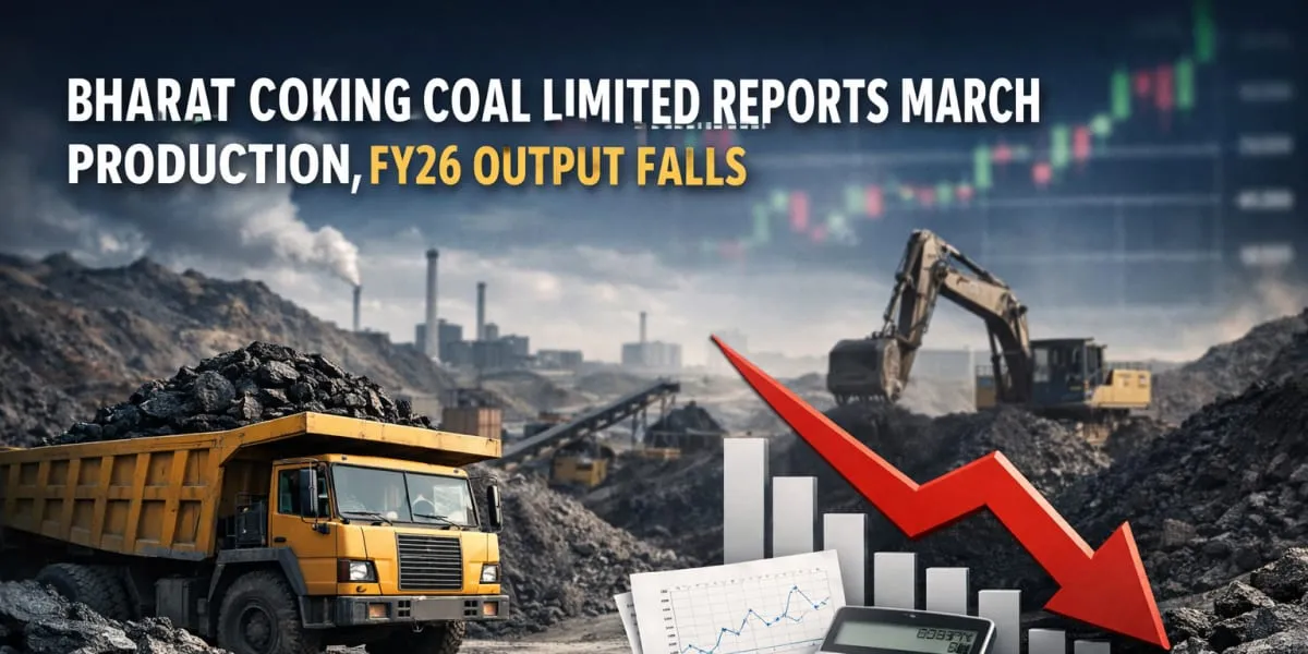Bharat Coking Coal Limited Reports March Production; FY26 Output Falls