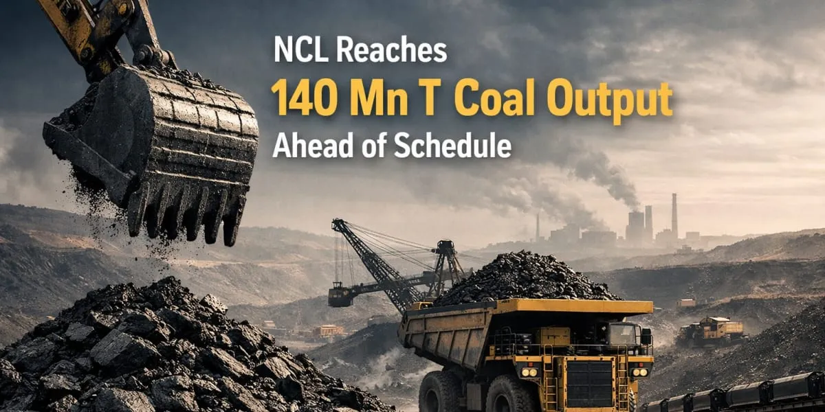 NCL Reaches 140 mn t Coal Output Ahead of Schedule