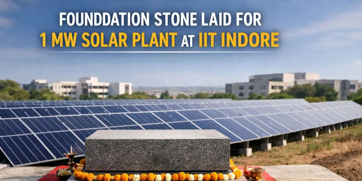 Foundation Stone Laid For One Megawatt Solar Plant At IIT Indore