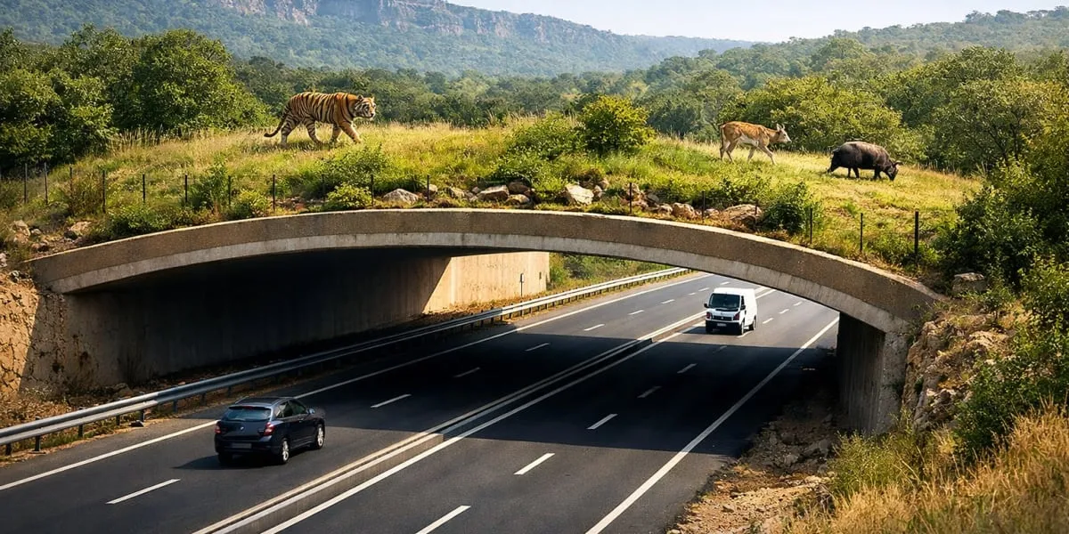 Overpass Connecting Wildlife Habitats Opened Near Ranthambore