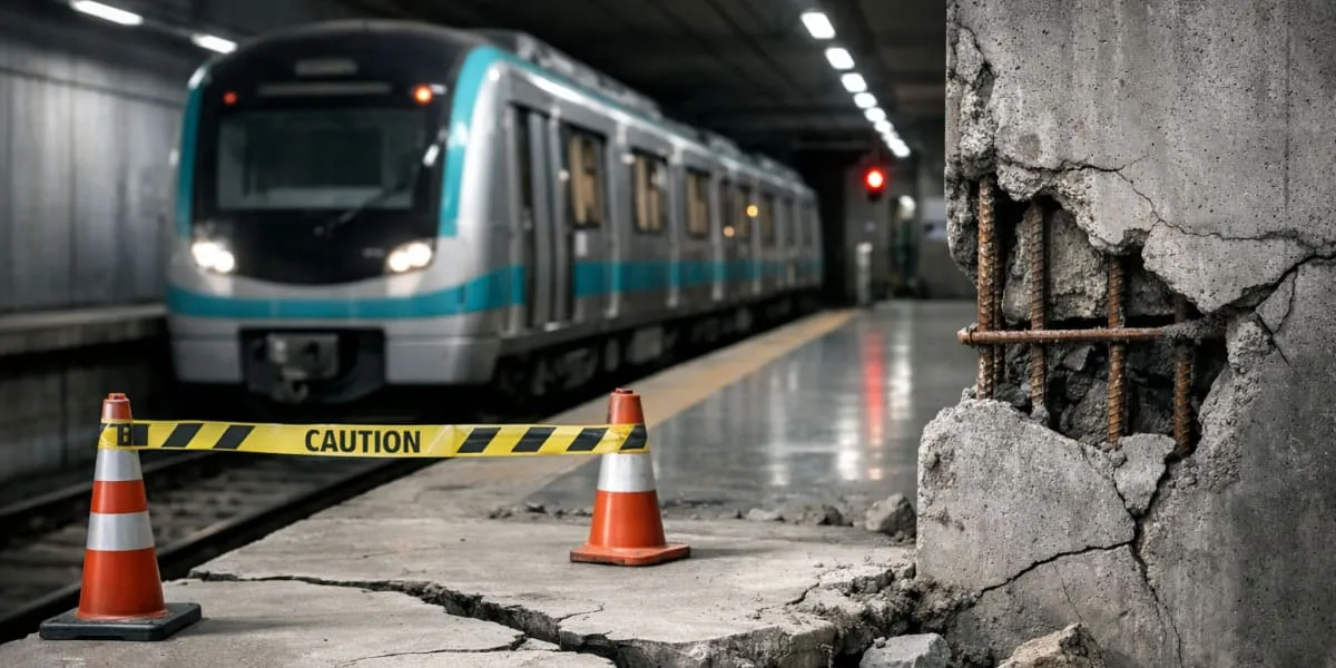 Mumbai Aqua Line Metro Shows Early Structural Failures