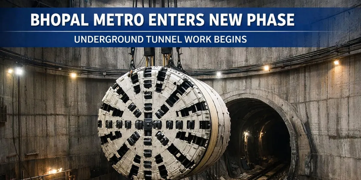 Bhopal Metro Enters New Phase As Underground Tunnel Work Begins