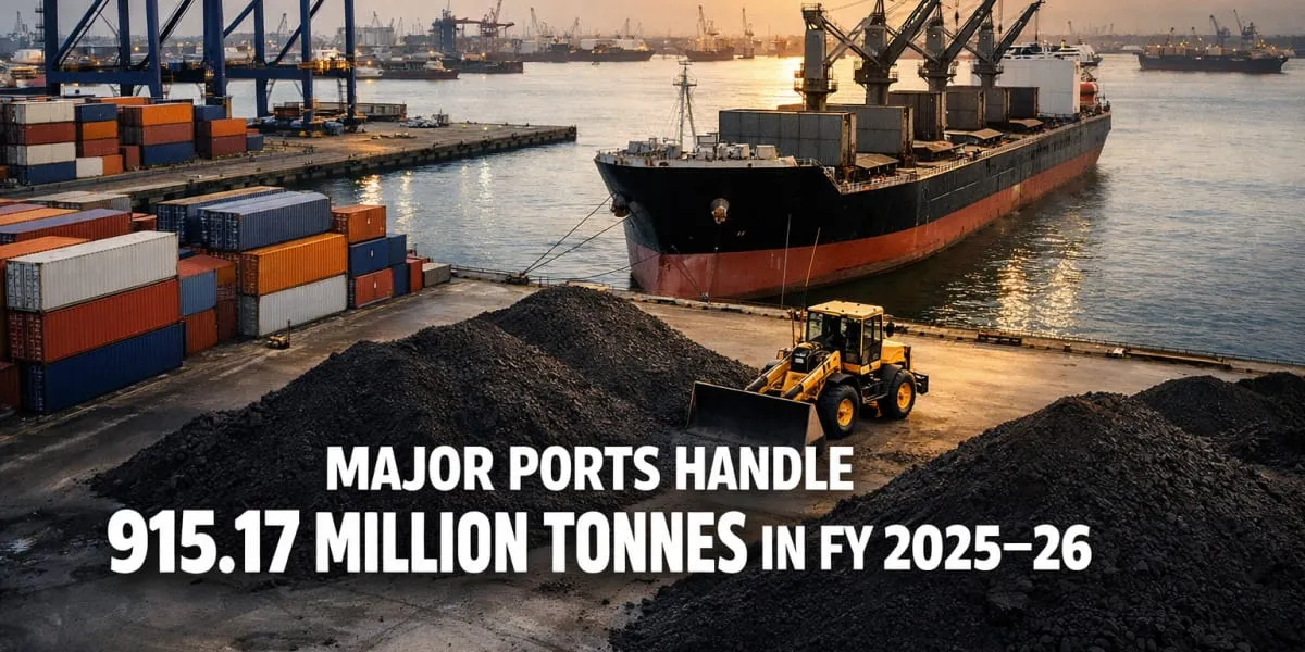 Major Ports Handle 915.17 Million Tonnes In FY 2025–26