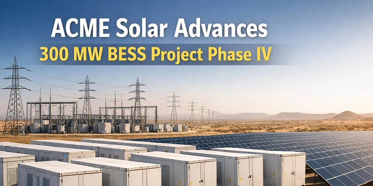 ACME Solar Advances 300 MW BESS Project Phase IV