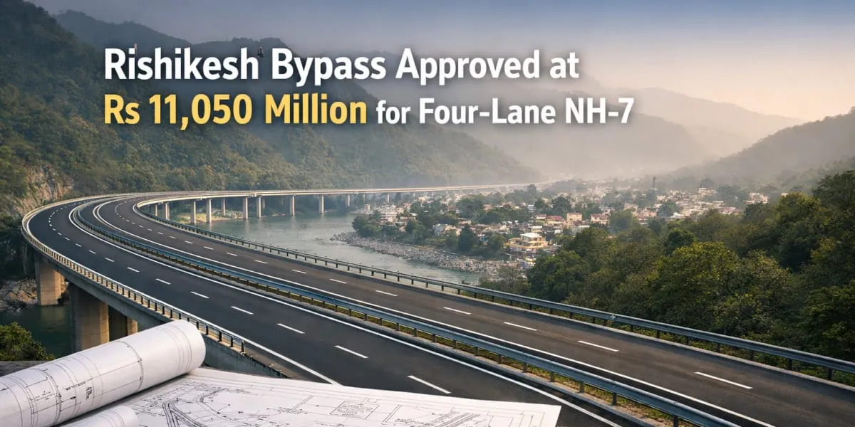 Rishikesh Bypass Approved at Rs 11,050 Mn for Four-Lane NH-7
