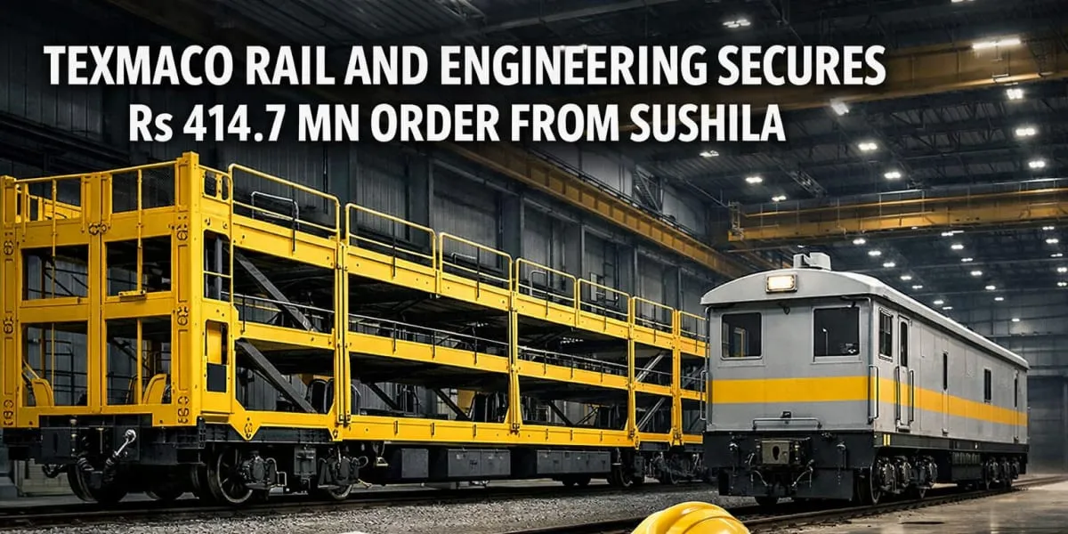 Texmaco Rail And Engineering Secures Rs 414.7 Mn Order From Sushila