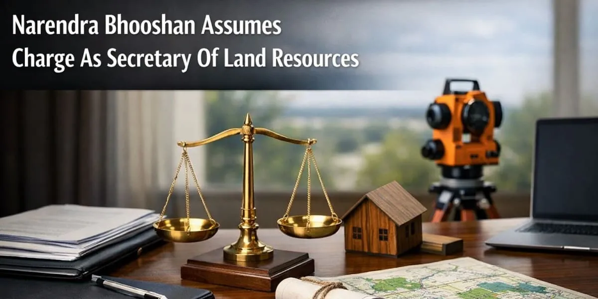Narendra Bhooshan Assumes Charge As Secretary Of Land Resources