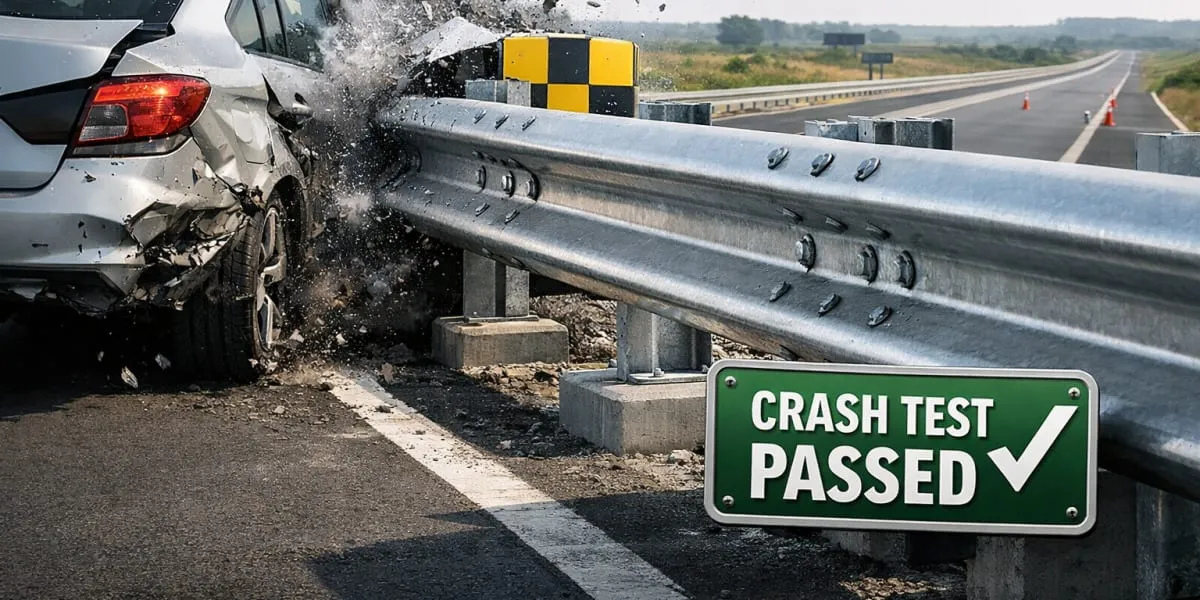 KP Green Engineering Passes W-Beam H1 Crash Test Certification