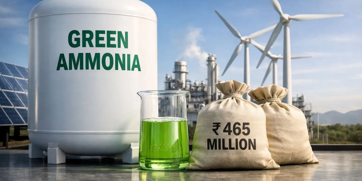 Jakson Green Signs Rs 465 Million Green Ammonia Supply Deal with SECI