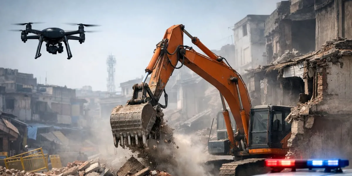 Demolition Resumes in Varanasi Dalmandi for Road Widening