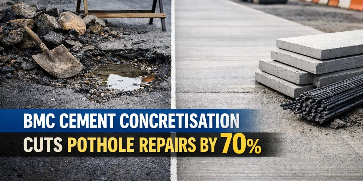 BMC Cement Concretisation Cuts Pothole Repairs By 70 Per Cent