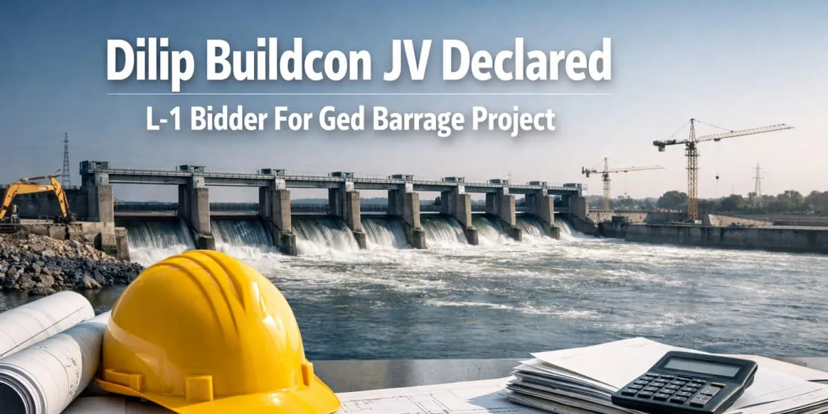 Dilip Buildcon JV Declared L-1 Bidder For Ged Barrage Project