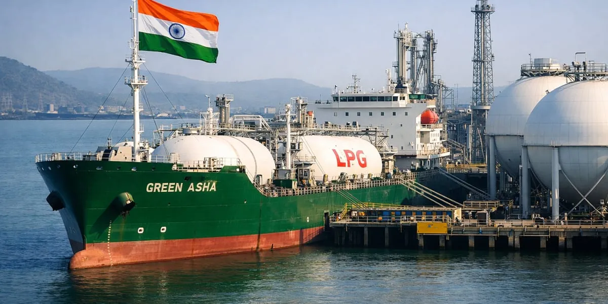 India-Flagged Vessel Green Asha Reaches JNPA With 15,400 Tonne LPG