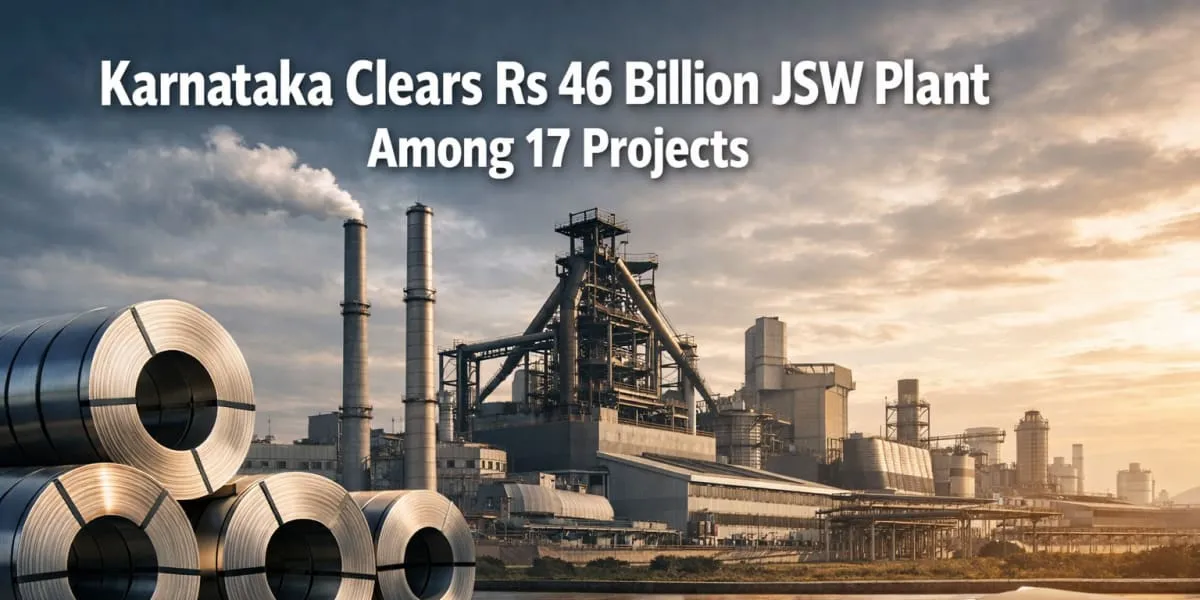 Karnataka Clears Rs 46 Billion JSW Plant Among 17 Projects