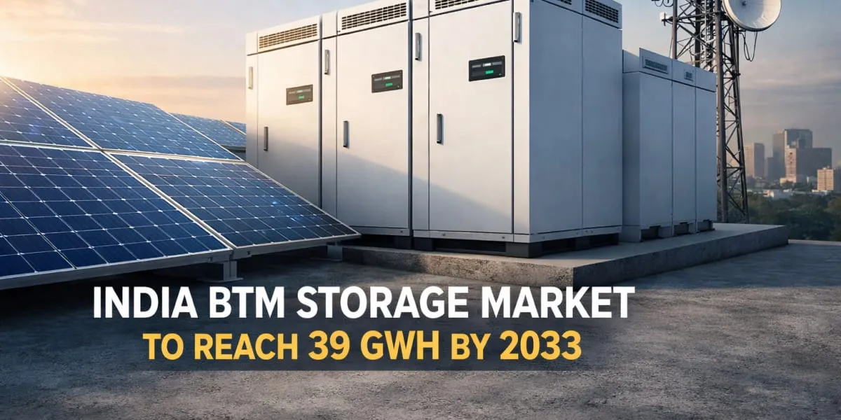 India BTM Storage Market To Reach 39 GWh By 2033